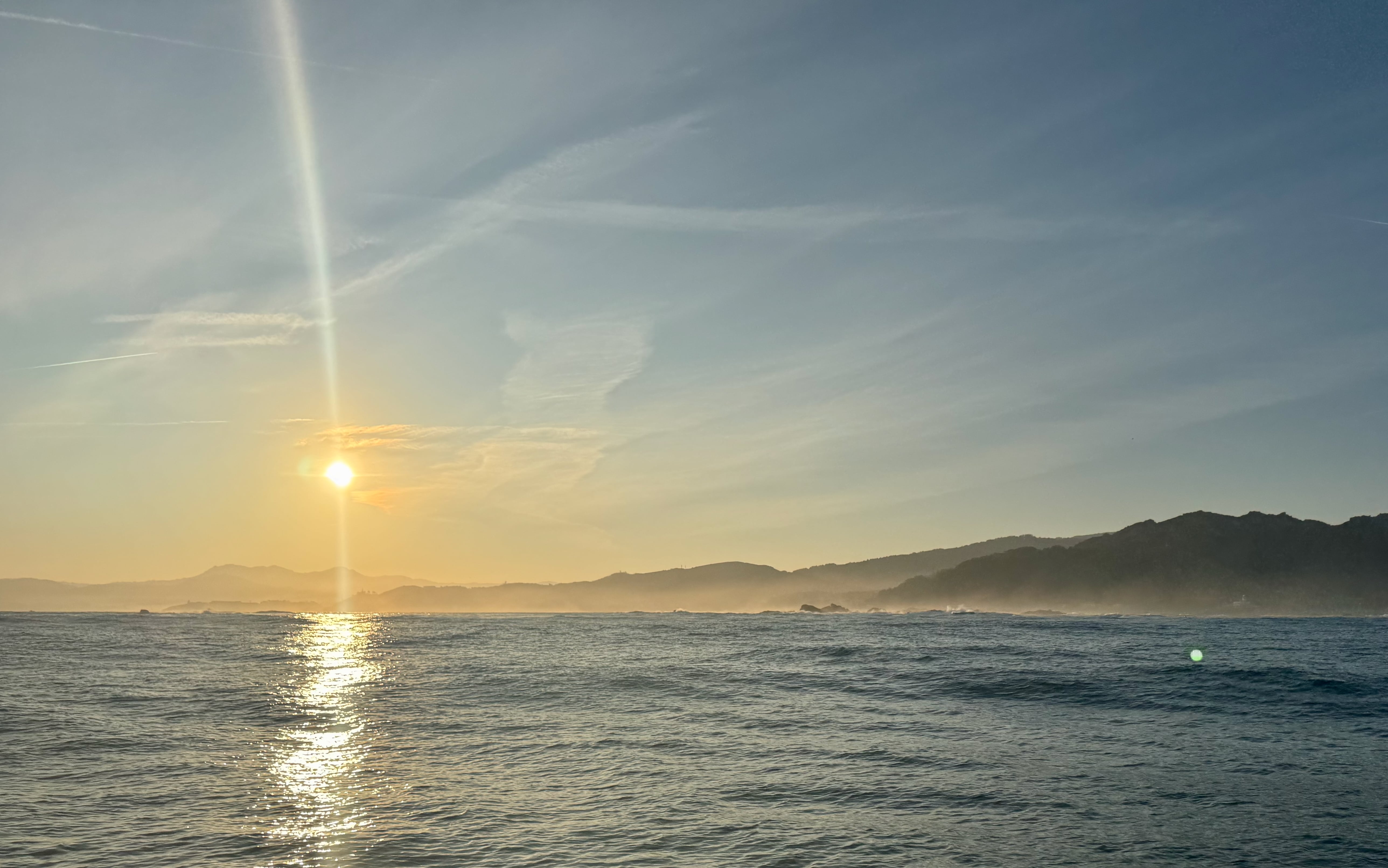 Start bei Sonnenaufgang