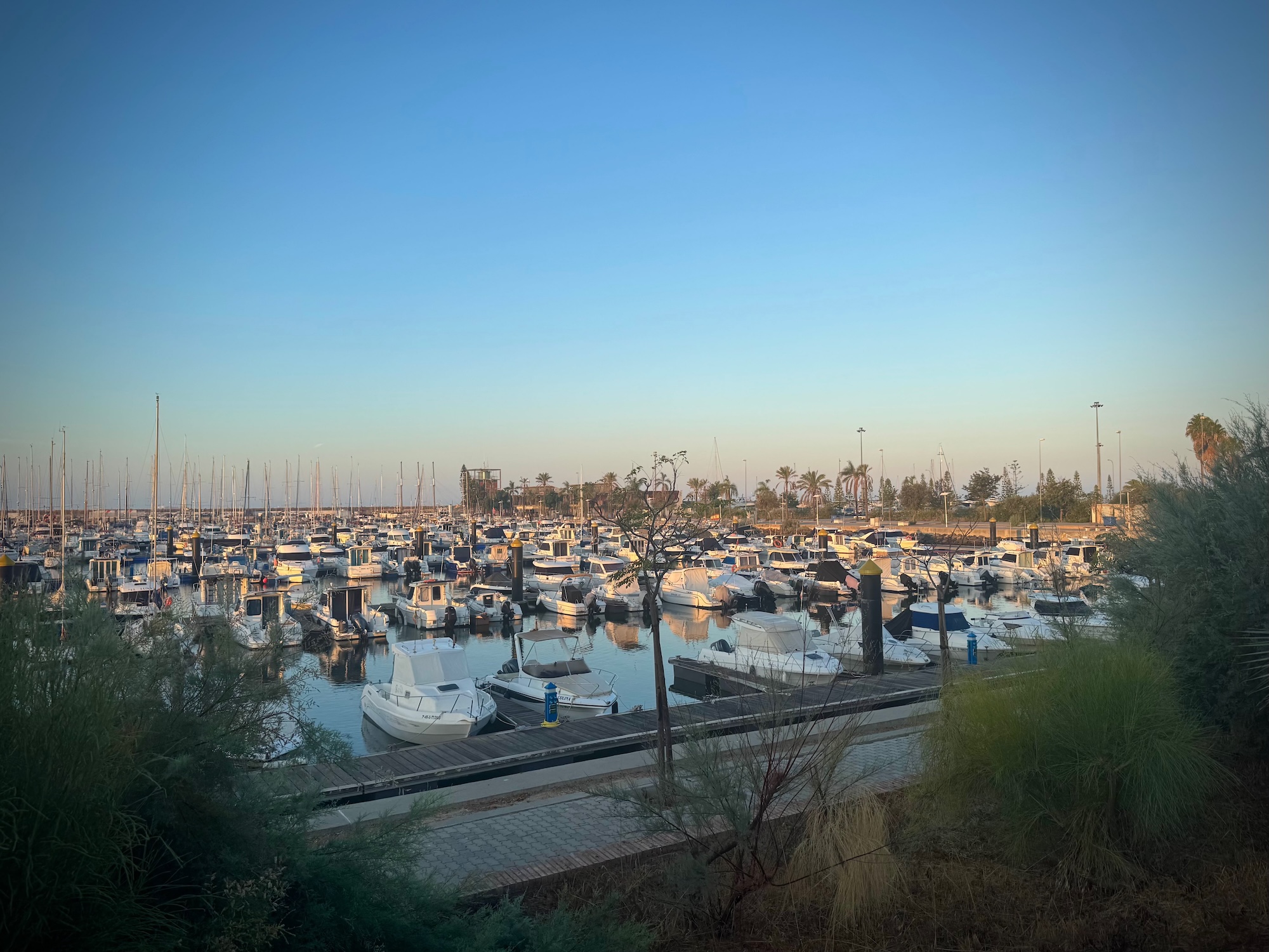 Morgenstimmung an der Marina von Mazagon