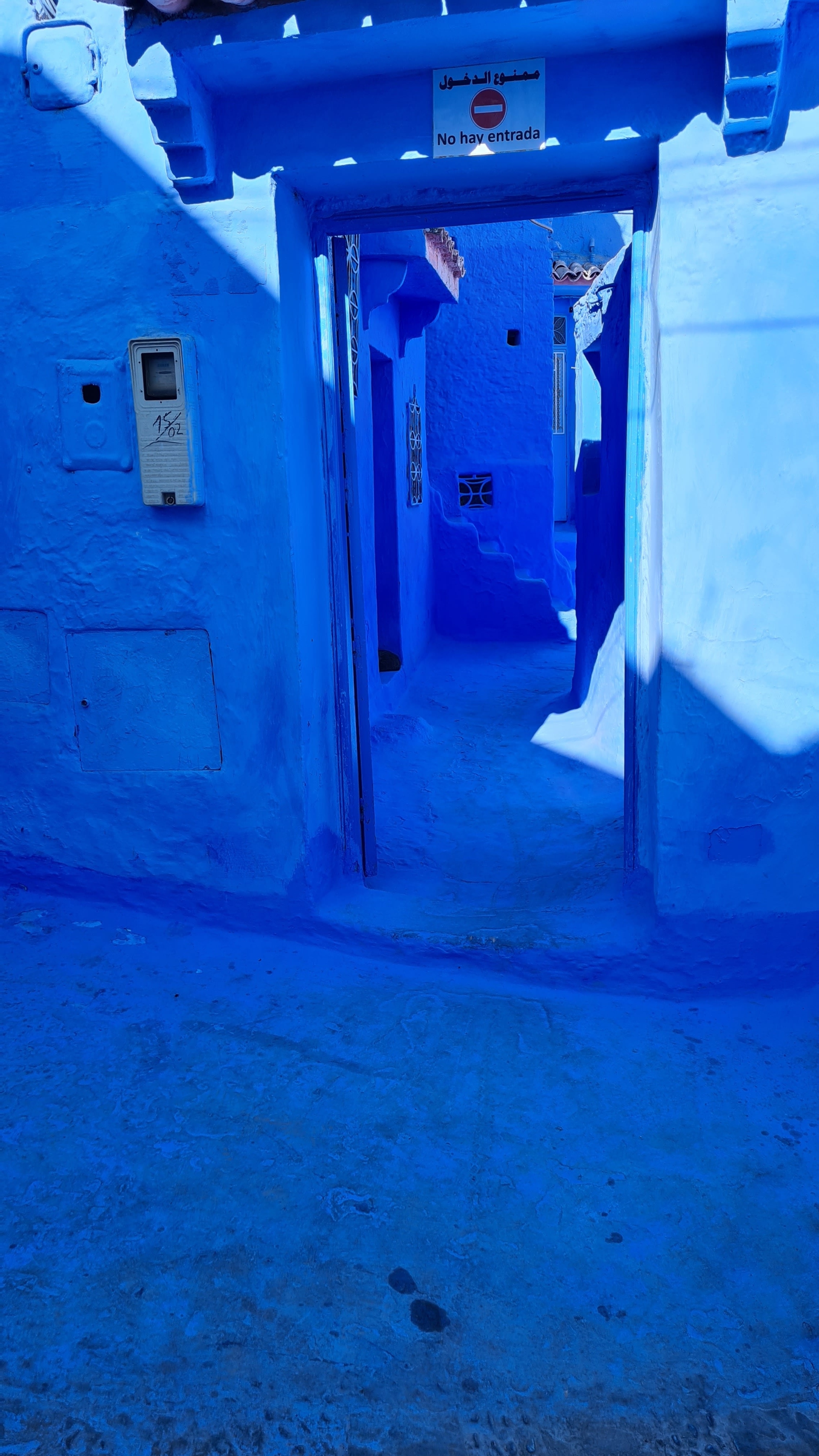 Traditionelle blaue Türen