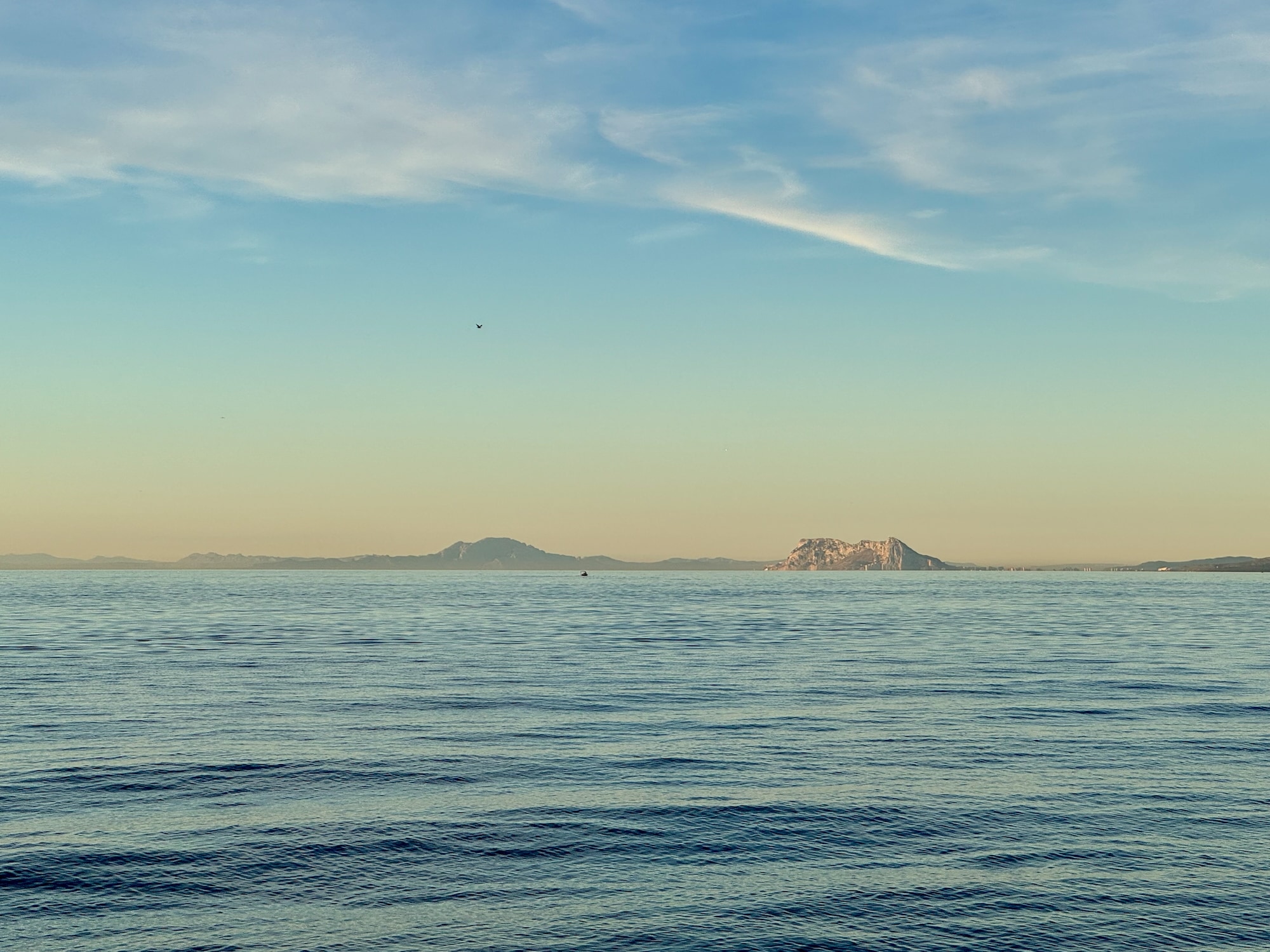 Blick zurück zum weißen Gibraltarberg