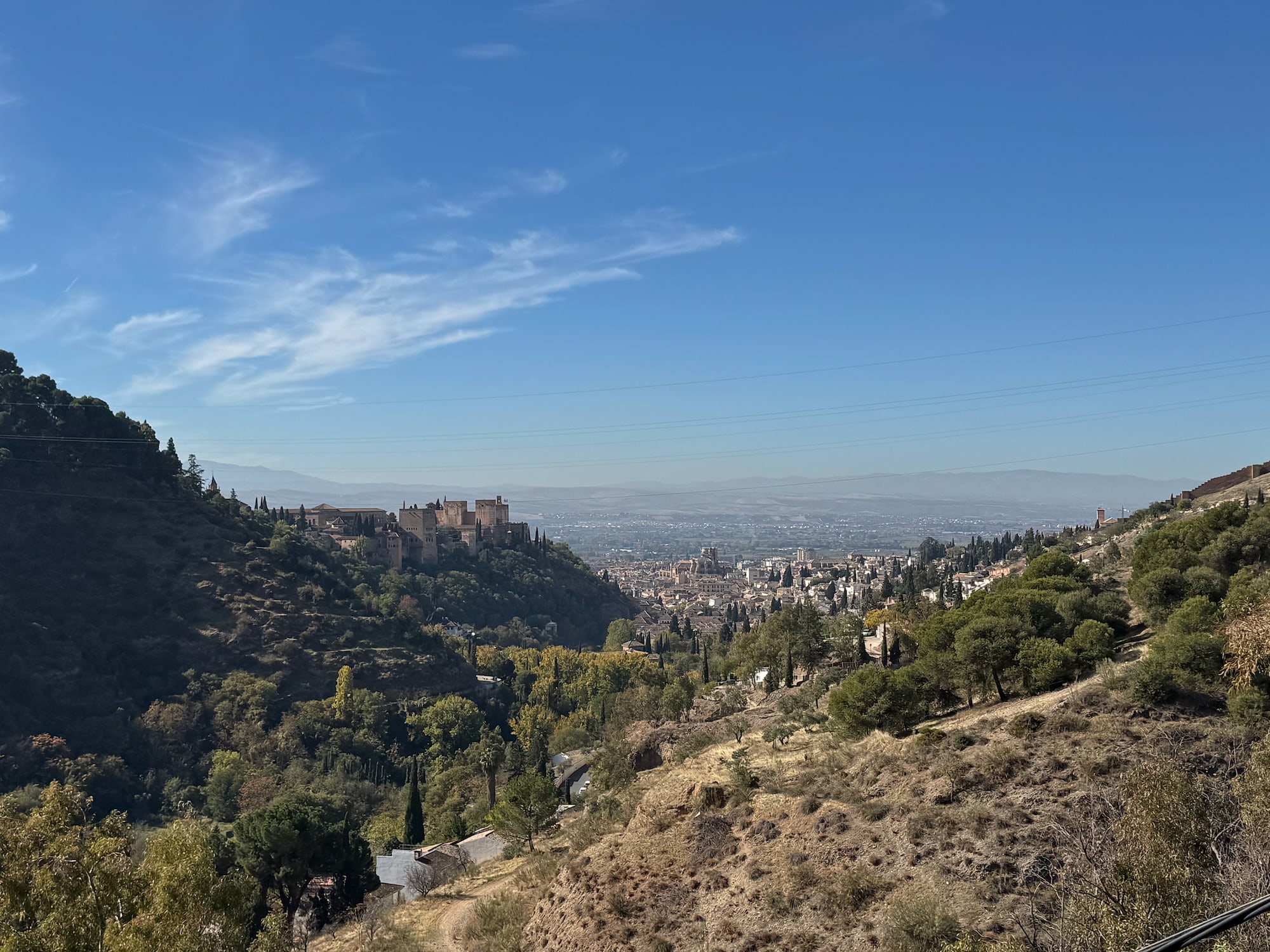 Sacromonte - Blick auf Granada mit der Alhambra