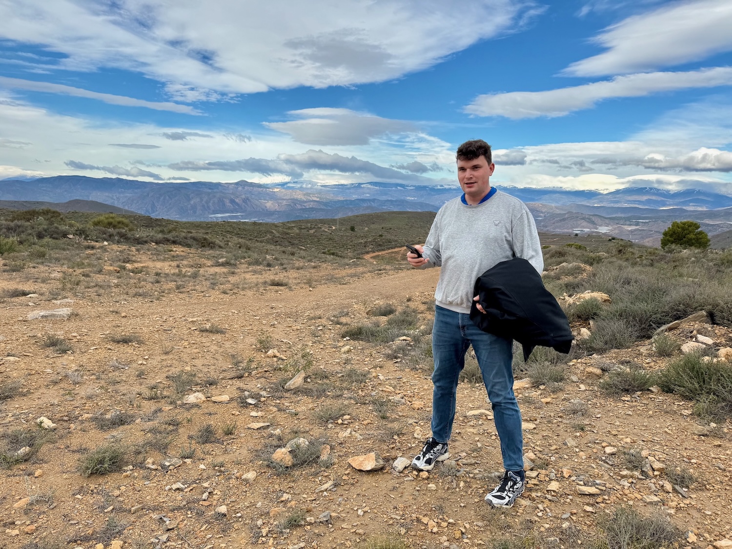 In den Bergen bei Dalias mit Johannes