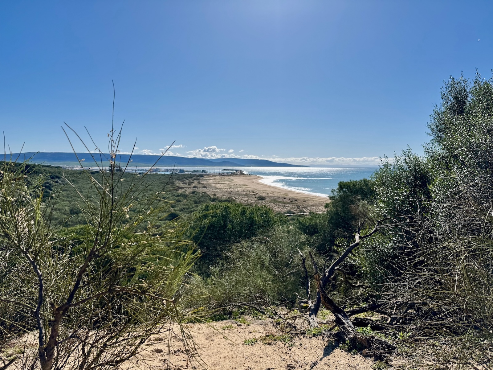 Wanderung Blick hinunter zum Strand