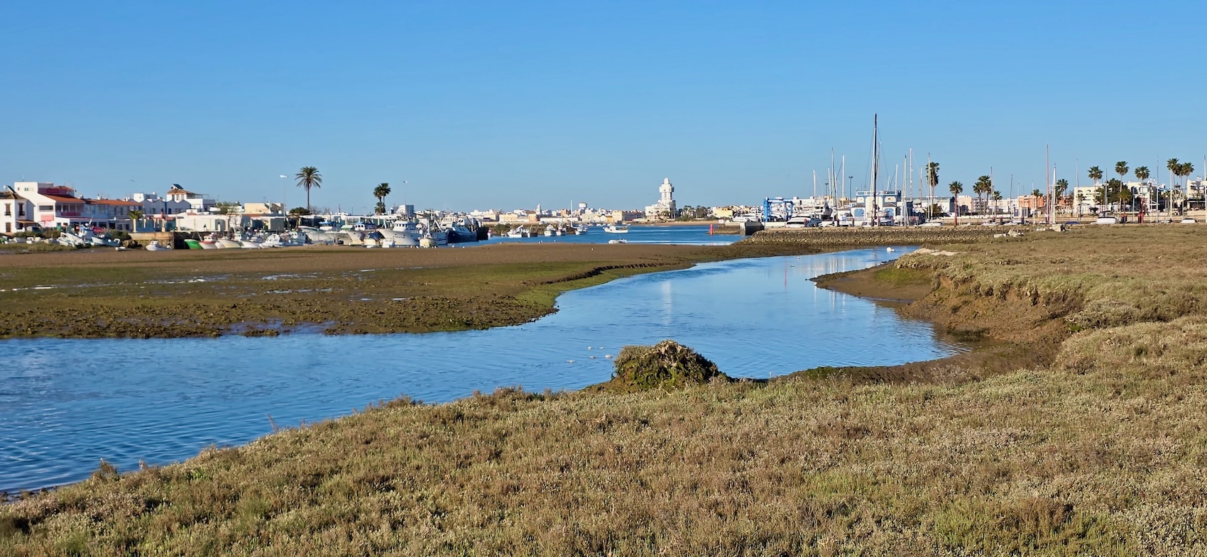 Isla Canela Blick auf Marina und Fischerdorf