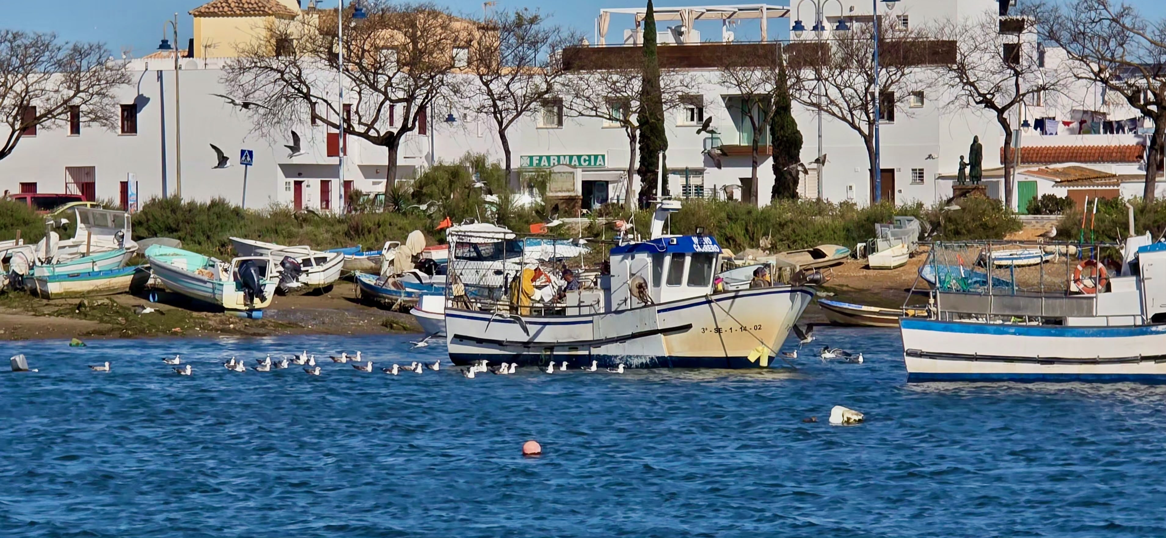 Isla Canela Blick zur Fischersiedlung