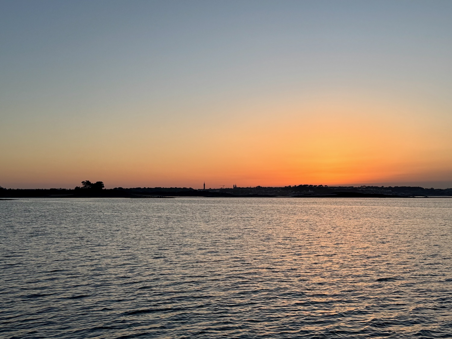 Sonnenuntergang im Fluss